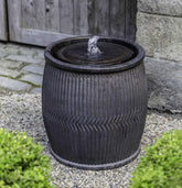 Photo of Campania Rain Barrel Fountain - Bronze - Marquis Gardens